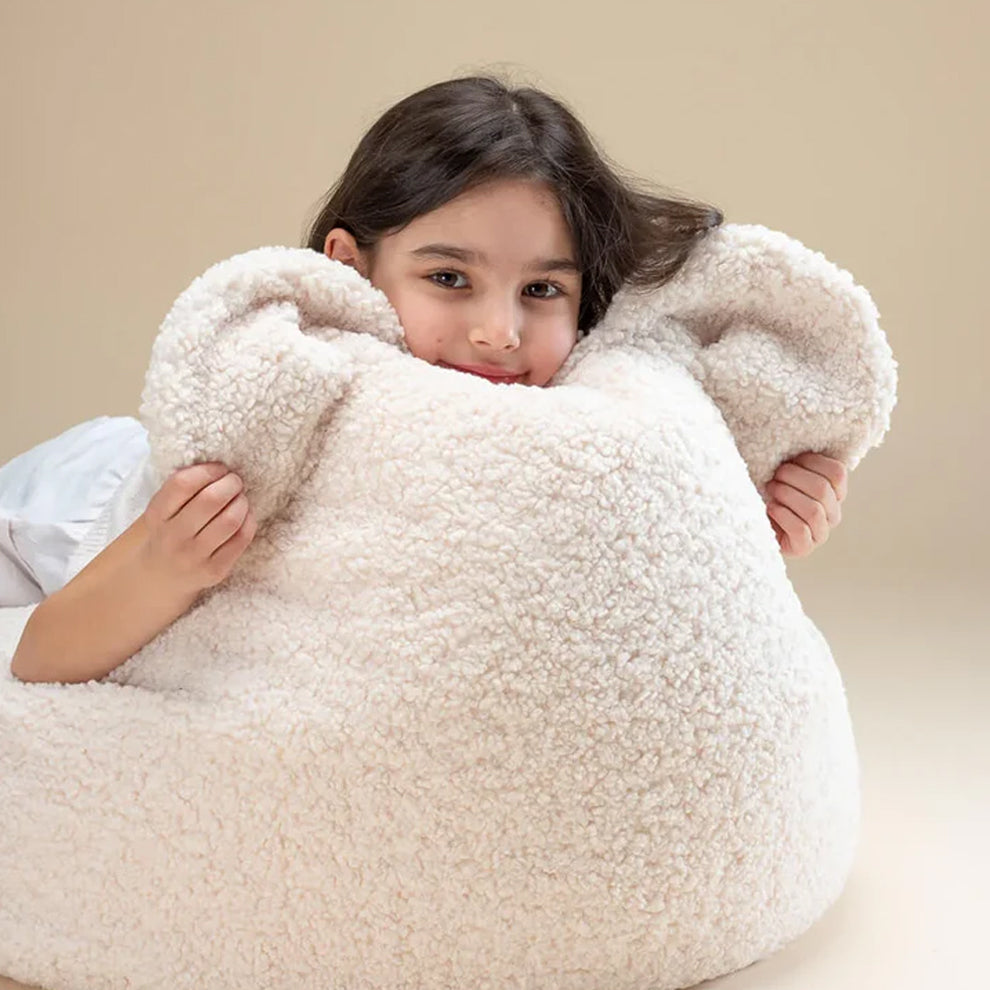 [Wigiwama] Bear beanbag chair, cream white
