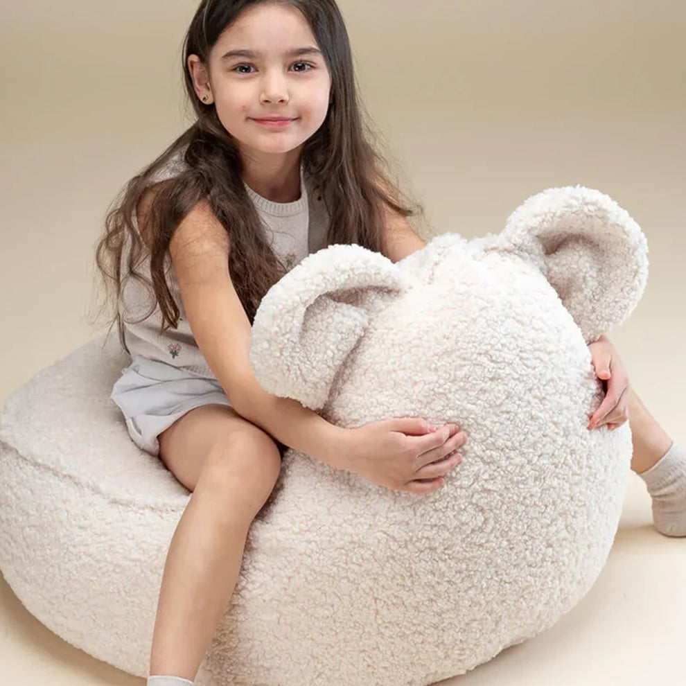 [Wigiwama] Bear beanbag chair, cream white