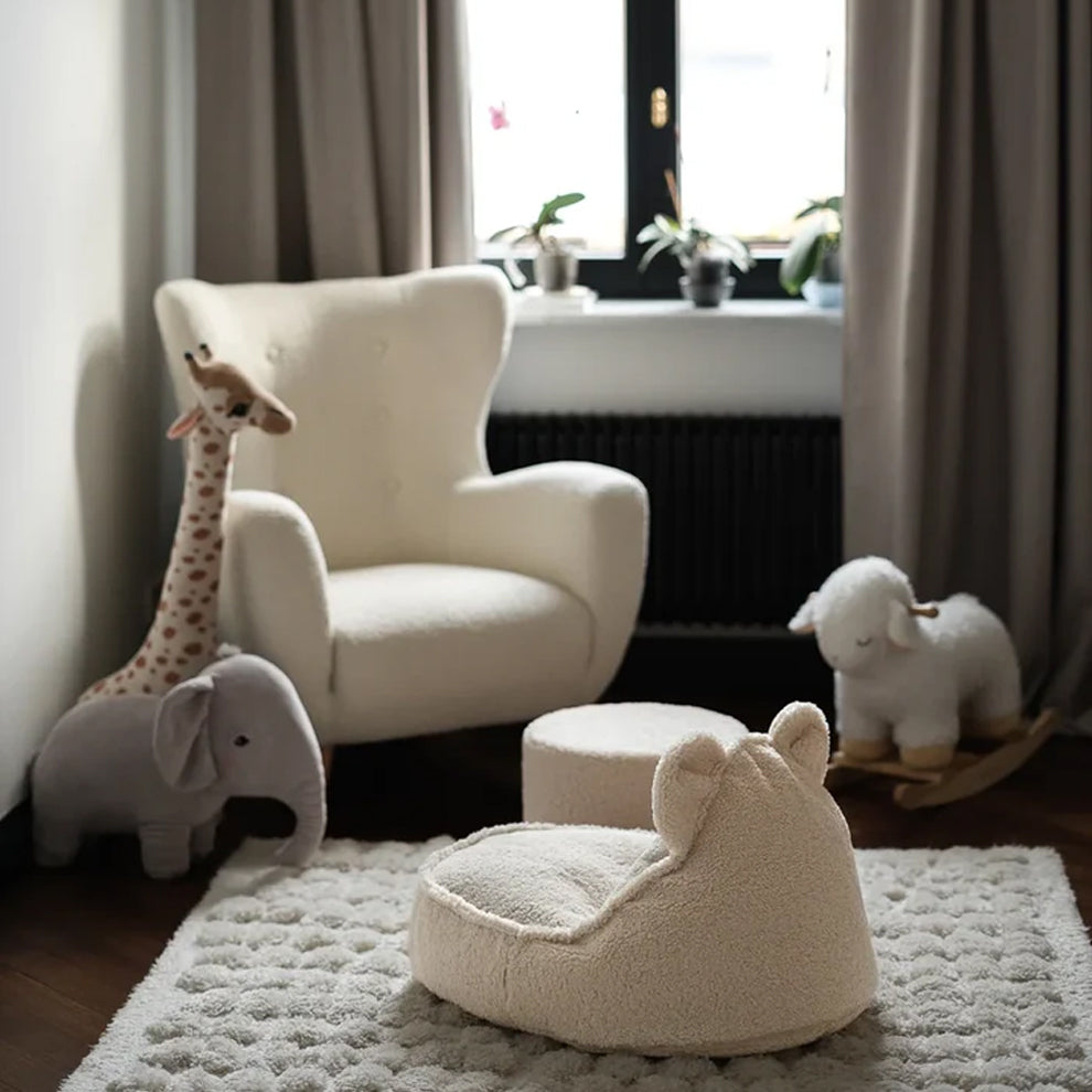 [Wigiwama] Bear beanbag chair, cream white