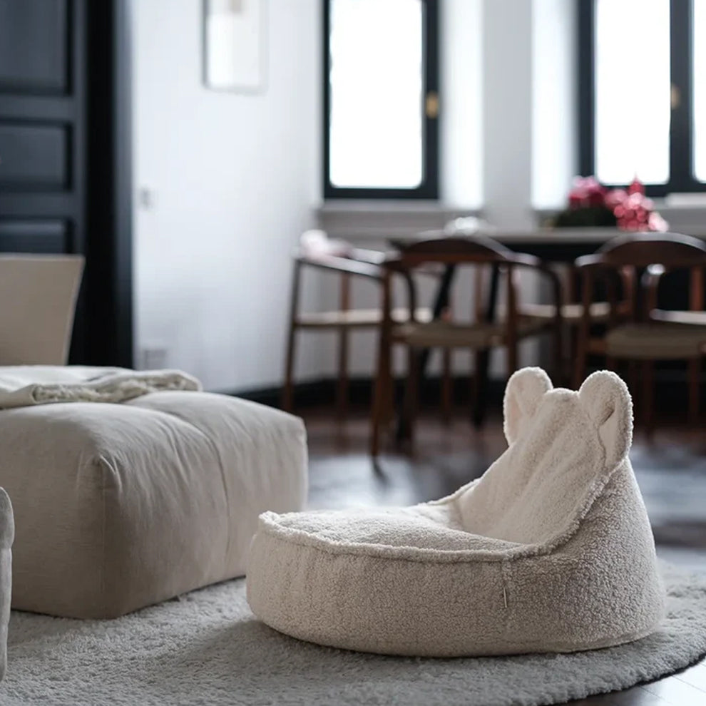 [Wigiwama] Bear beanbag chair, cream white