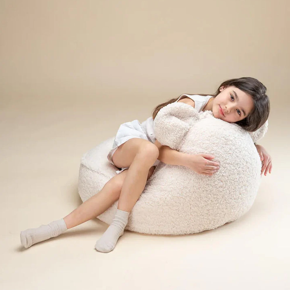 [Wigiwama] Bear beanbag chair, cream white