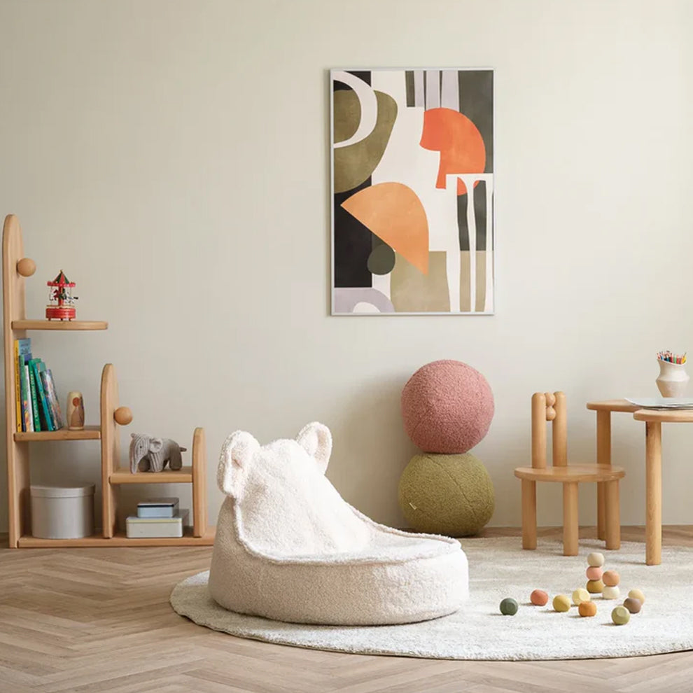 [Wigiwama] Bear beanbag chair, cream white