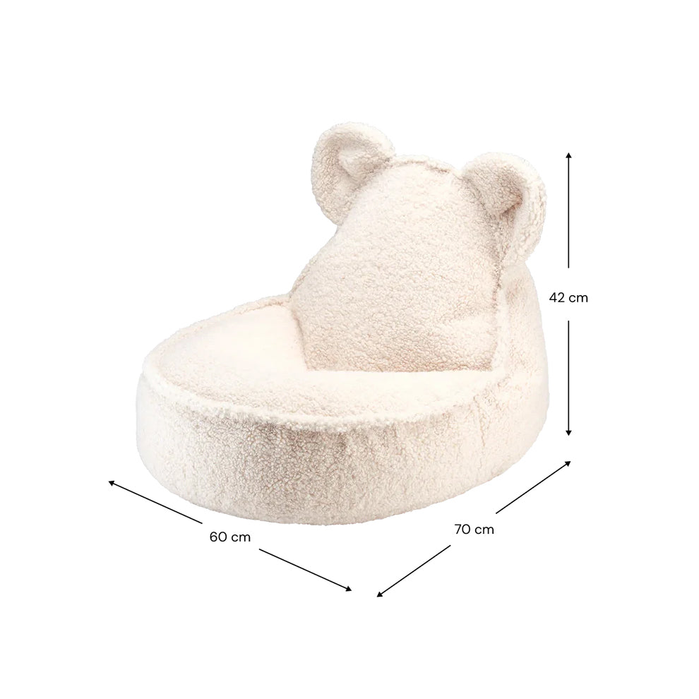 [Wigiwama] Bear beanbag chair, cream white